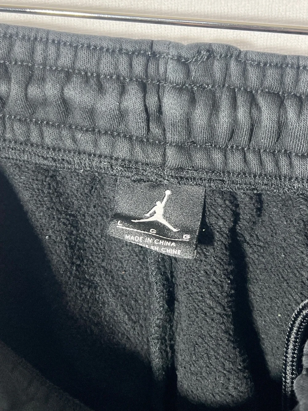 Jordan Men's Black Jumpman Air Fleece Jogger Sweatpants Size Large